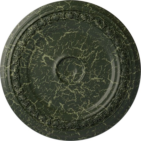 Ekena Millwork Carlsbad Ceiling Medallion (Fits Canopies up to 5 1/2"), 31 1/8"OD x 1 1/2"P, Painted Turtle Crackle CM31CAPTC